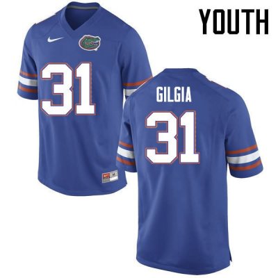 Youth Florida Gators #31 Anthony Gigla NCAA Nike Blue Authentic Stitched College Football Jersey SPP1562KC